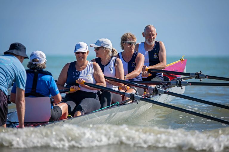 Coastal beach sprint rowing, Union Christchurch crew